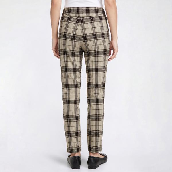 Womens Preswick & Moore(R) Plaid Ankle Pants - String/Iron alternate view