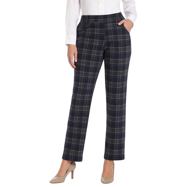 Womens Preswick & Moore(R) Pull On Double Knit Plaid Pants