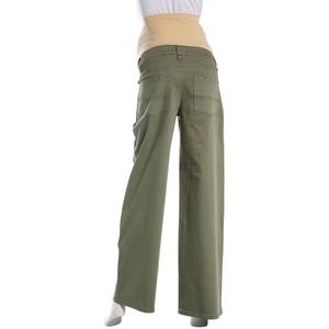 Womens Maternity Zoe + Phoebe Over the Belly Solid Studded Jeans alternate view