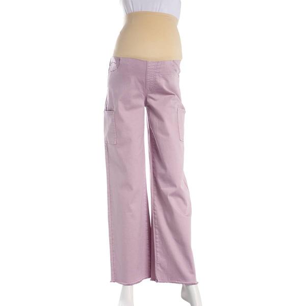 Womens Maternity Zoe + Phoebe Twill Stretch Studded Cargo Pants