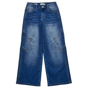 Girls (7-14) Em & Cass Wide Leg Star Seam Jeans alternate view