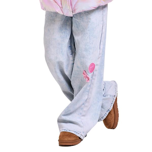 Girls (7-14) Em & Cass Wide Leg Sequin Patch Jeans