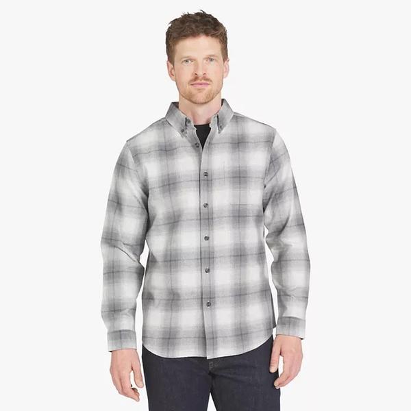 Mens Eddie Bauer Everyday Flex Flannel Shirt - Vapor Blue