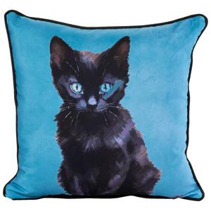 Black Cat Decorative Pillow - 18x18in. alternate view
