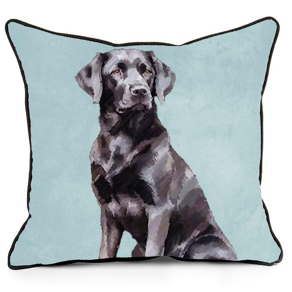 Black Lab Decorative Pillow - 18 x 18