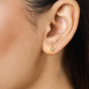 Nova Star(R) Gold over Silver Lab Grown Diamond Teardrop Earrings alternate view