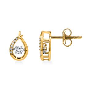 Nova Star(R) Gold over Silver Lab Grown Diamond Diamond Earrings
