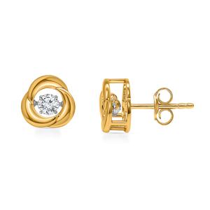 Nova Star(R) Gold over Silver Lab Grown Diamond Earrings