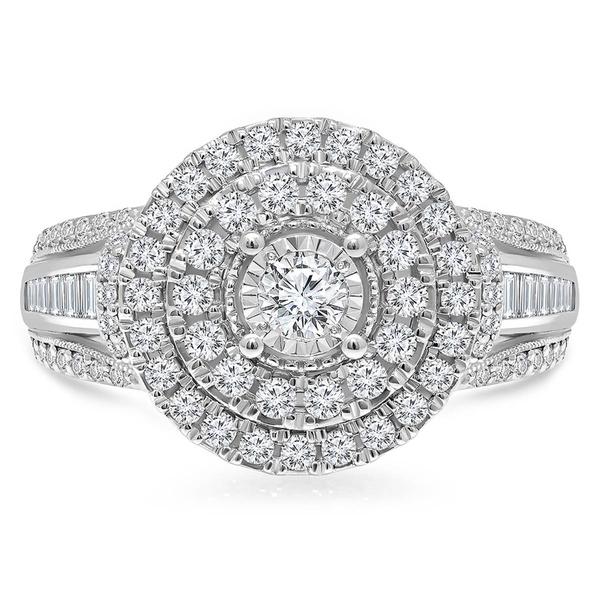 Diamond Classics(tm) White Gold 1ctw. Halo Bridal Ring
