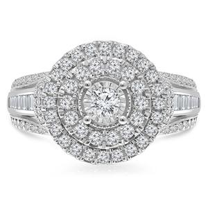 Diamond Classics(tm) White Gold 1ctw. Halo Bridal Ring