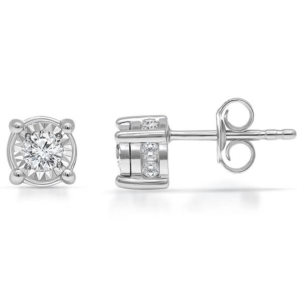 Diamond Classics(tm) White Gold Solitaire Diamond Stud Earrings