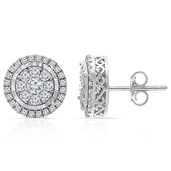 Diamond Classics(tm) White Gold Diamond Stud Earrings