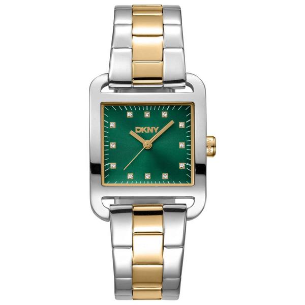 Womens DKNY City Midi Green Dial Bracelet Watch - DK1L004M0075
