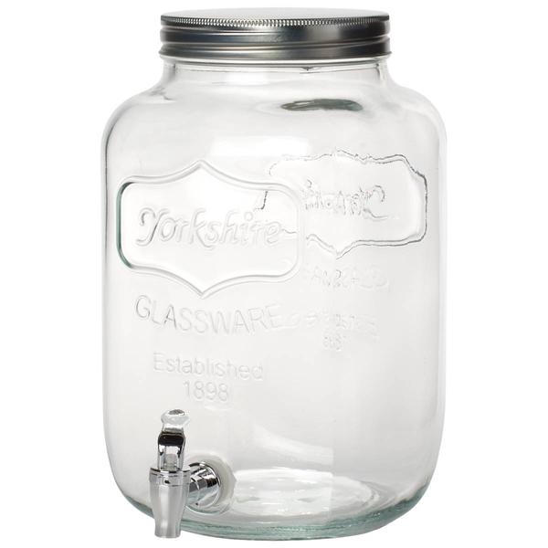 Circle Glass Yorkshire Beverage Dispenser - 2 Gallon
