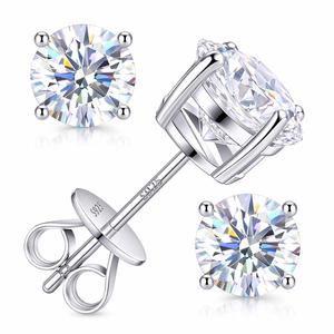 Saffron 1ctw. Moissanite Stud Earring alternate view