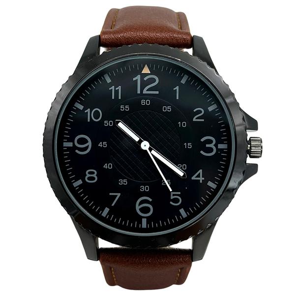Mens Black Easy-Read Dial Quartz Watch - MWPU048V