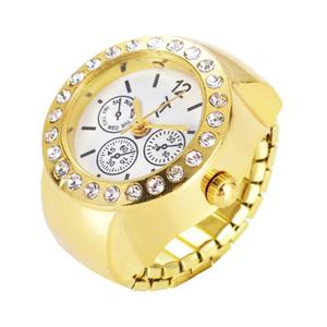 Womens Gold-Tone Chronograph Dial Ring Watch - GRWCHRBV-03 alternate view