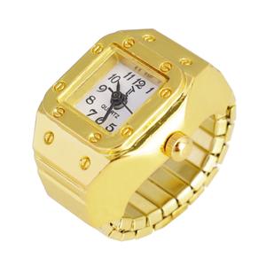 Womens Gold-Tone White Square Dial Ring Watch - GRWSBV-01 alternate view