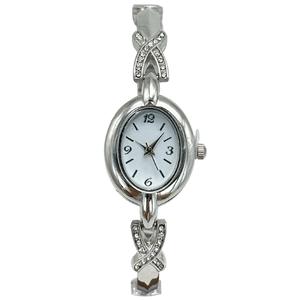 Womens Easy-Read White Dial Silver Quartz Watch - LWBN09BV