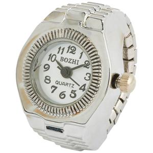 Womens Silver-Tone White Dial Quartz Ring Watch - RWRBV-02