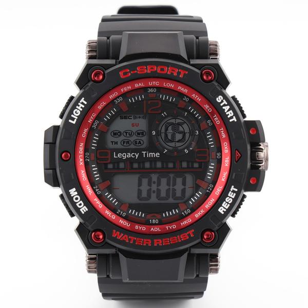 Mens C-Sport Digital Watch - 26-085W-RED