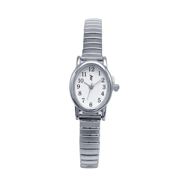 Womens 19mm Silver-Tone Watch with Stretch Bracelet - LWLTBV-14