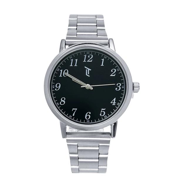 Mens 40mm Silver-Tone Watch with Silver Bracelet - MWLTBV-06