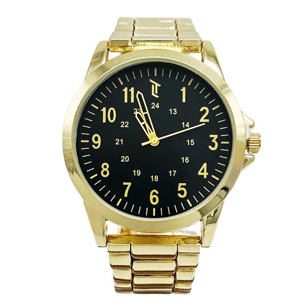 Mens 42mm Gold-Tone Watch with Gold Bracelet - MWLTBV-07