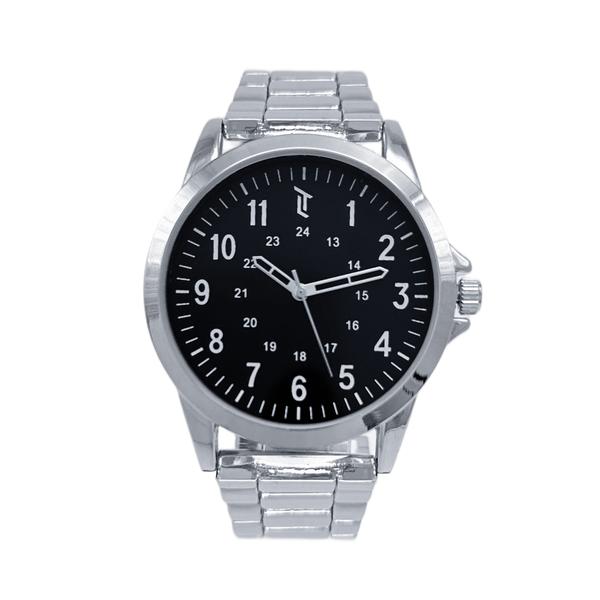 Mens 42mm Silver-Tone Watch with Silver Bracelet - MWLTBV-08