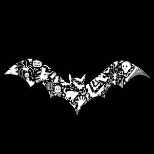 Plus Size LA Pop Art Bat Pics Word Art Hooded Sweatshirt alternate view