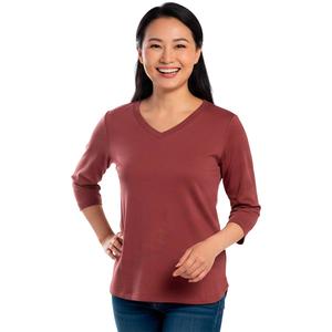 Petite Hasting & Smith 3/4 Sleeve Solid V-Neck Tee alternate view