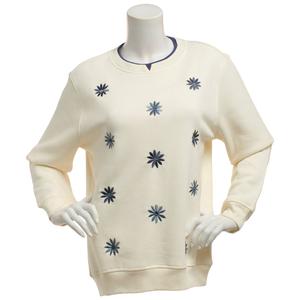 Plus Size Hasting & Smith Tossed Floral Fleece Sweatshirt