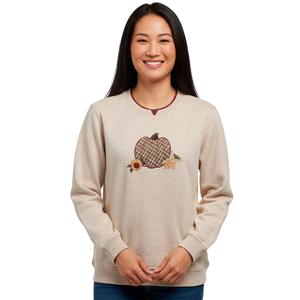 Petite Hasting & Smith Patchwork Pumpkin Fleece Sweatshirt