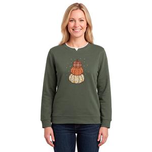 Petite Hasting & Smith Pumpkin Stack Fleece Sweatshirt