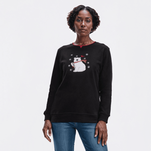 Womens Hasting & Smith Polar Bear Sweatshirt with Cardinal