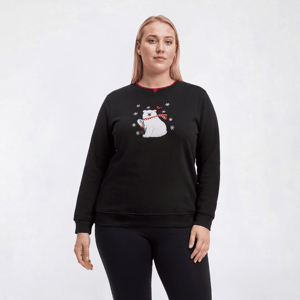 Plus Size Hasting & Smith Polar Bear Sweatshirt with Cardinal