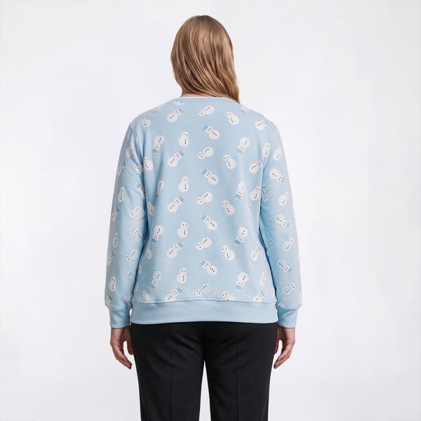 Plus Size Hasting & Smith Snowman Sweatshirt alternate view
