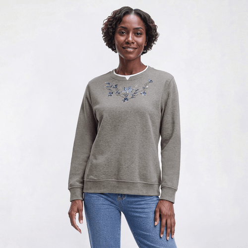 Womens Hasting & Smith Floral Bodice Sweatshirt