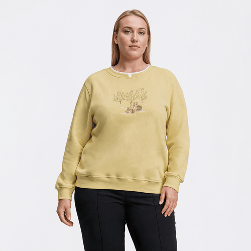 Plus Size Hasting & Smith Snowbunnies & Snowflakes Sweatshirt