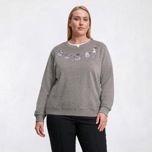 Plus Size Hasting & Smith Snowman Fairisle Sweatshirt