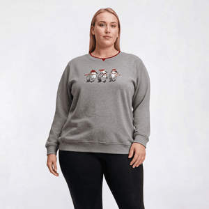 Plus Size Hasting & Smith Penguin Trio Sweatshirt
