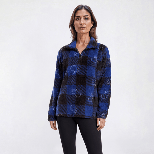 Petite Hasting & Smith Snowman Buffalo Check Sweater alternate view