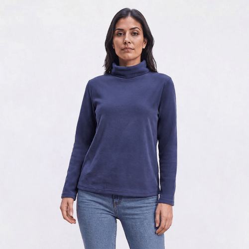 Petite Hasting & Smith Long Sleeve Turtleneck Microfleece Sweater alternate view