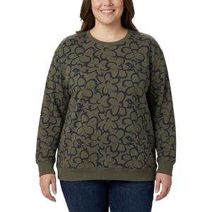Plus Size Architect(R) Long Sleeve Fleece Swirly Floral Sweatshirt