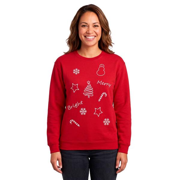 Womens Architect(R) Embroidered Christmas Icon Sweatshirt alternate view