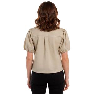 Womens Architect(R) Puff Sleeve Tie Front Blouse alternate view