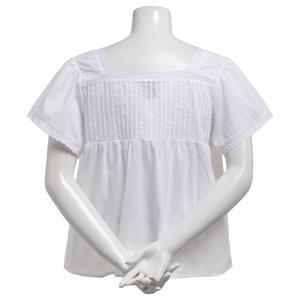 Womens Architect(R) Short Sleeve Square Neck Button Front Blouse alternate view