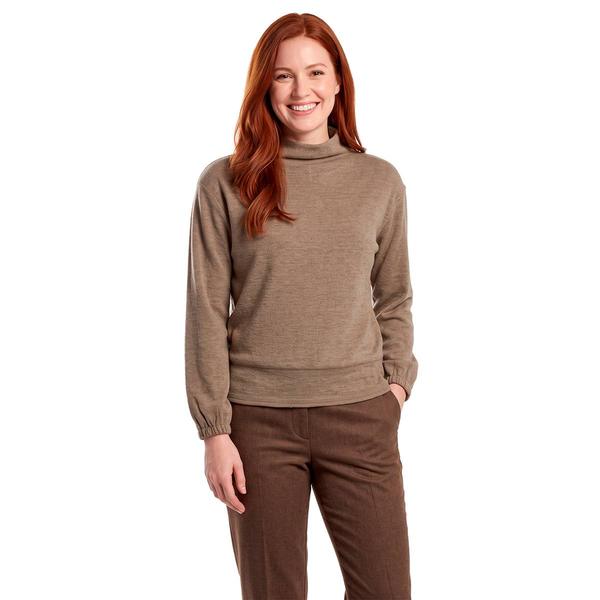 Petite Architect(R) Long Sleeve Funnel Neck Hacci Sweater