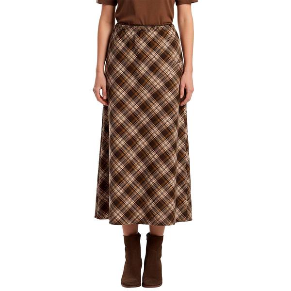 Plus Size Architect(R) Pull On Plaid A-Line Skirt alternate view