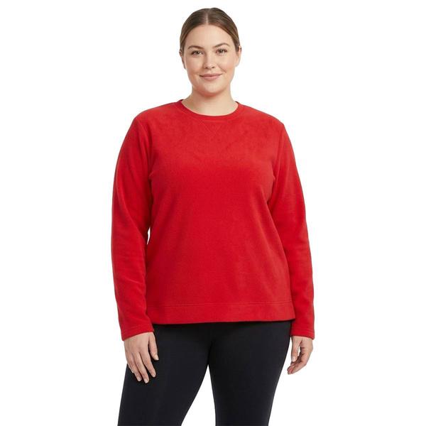 Plus Size Hasting & Smith Long Sleeve Solid Microfleece Tee